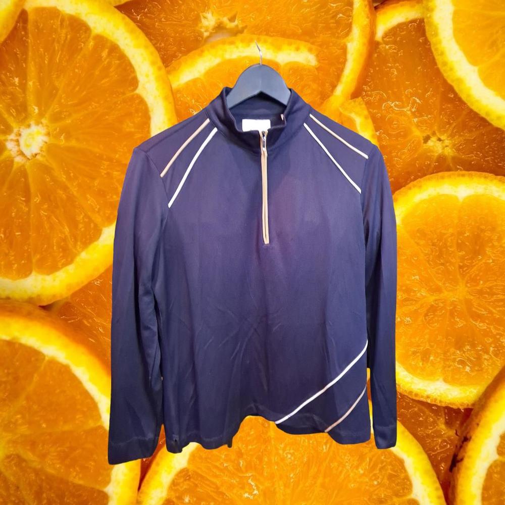 EP Pro Tour Tech 1/4 Zip Blue and White Golf Jacket Size Large